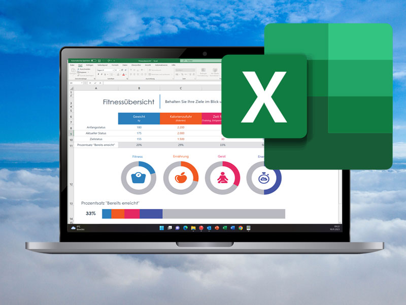 Microsoft 365 Screenshot mit Logo