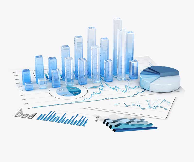 Tantzky Business-Loesungen: Saeulendigramm, Kreisdiagramm, transparente Auswertungen, Sparpotential entdecken