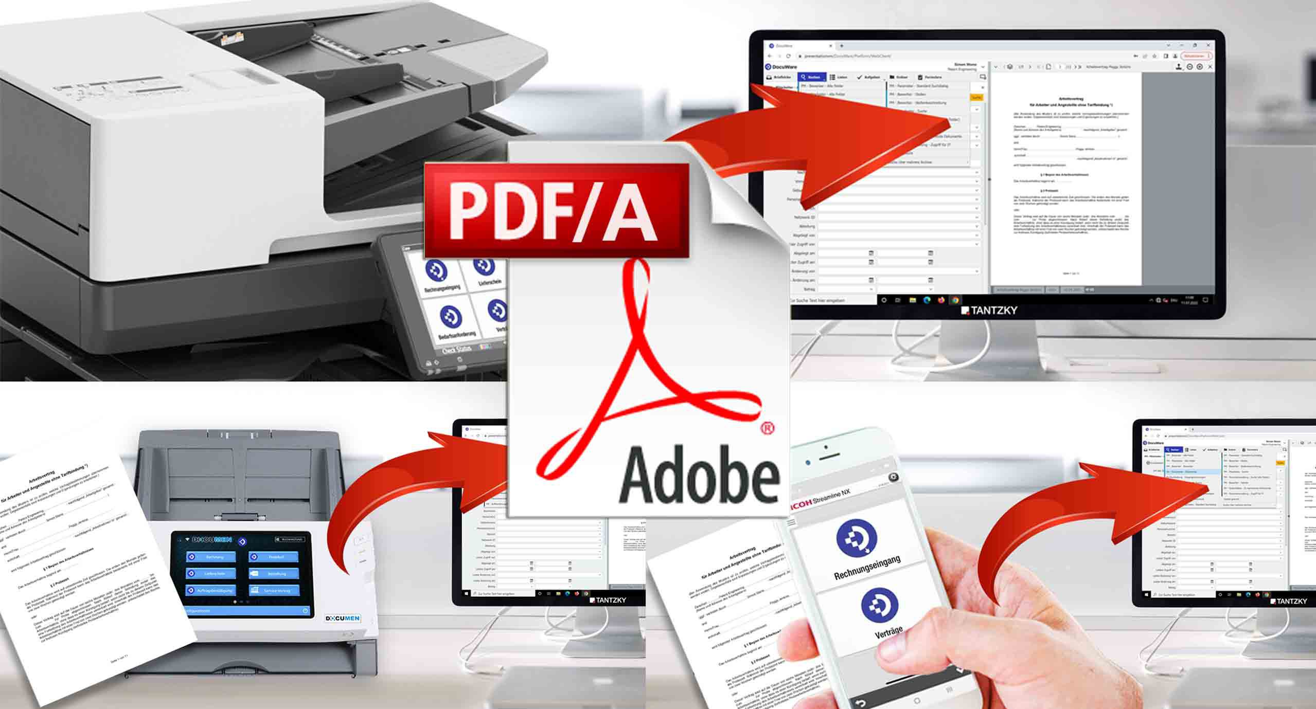Dokumenten scannen und konvertieren in PDF/A