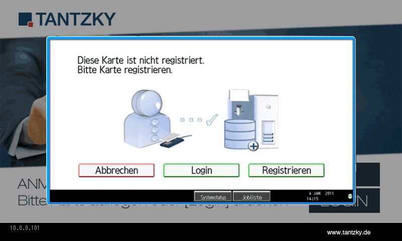 TANTZKY Streamline NX: Selbstregistrierung durch Anwender